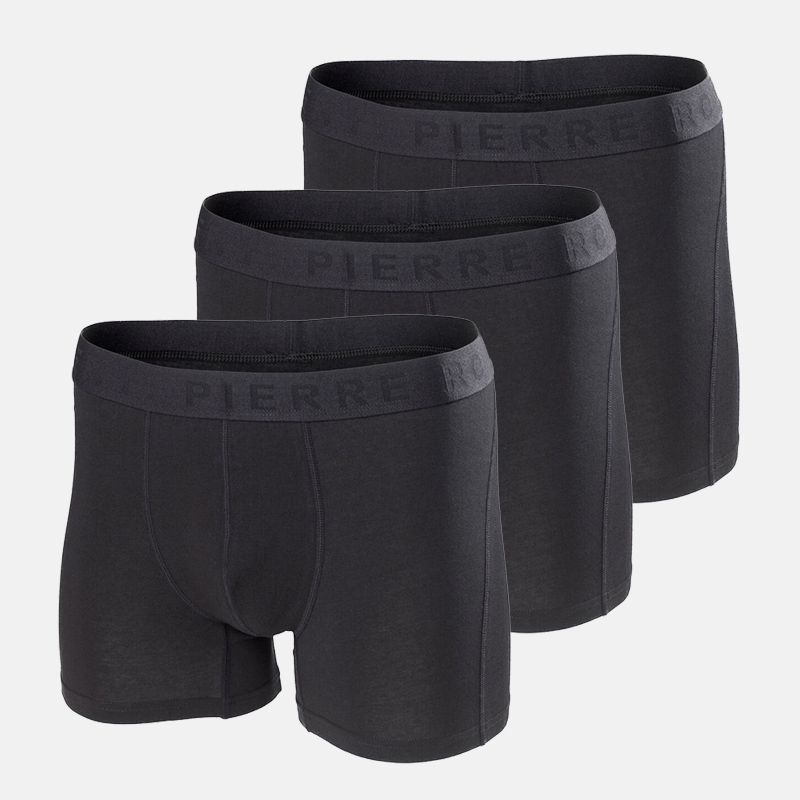 Boxershorts herre økologisk bomull svart 3-pack